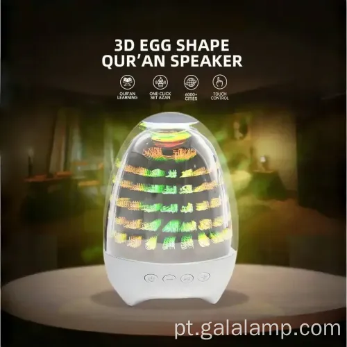 Alto-falante Bluetooth para o Alcorão e Luz Noturna